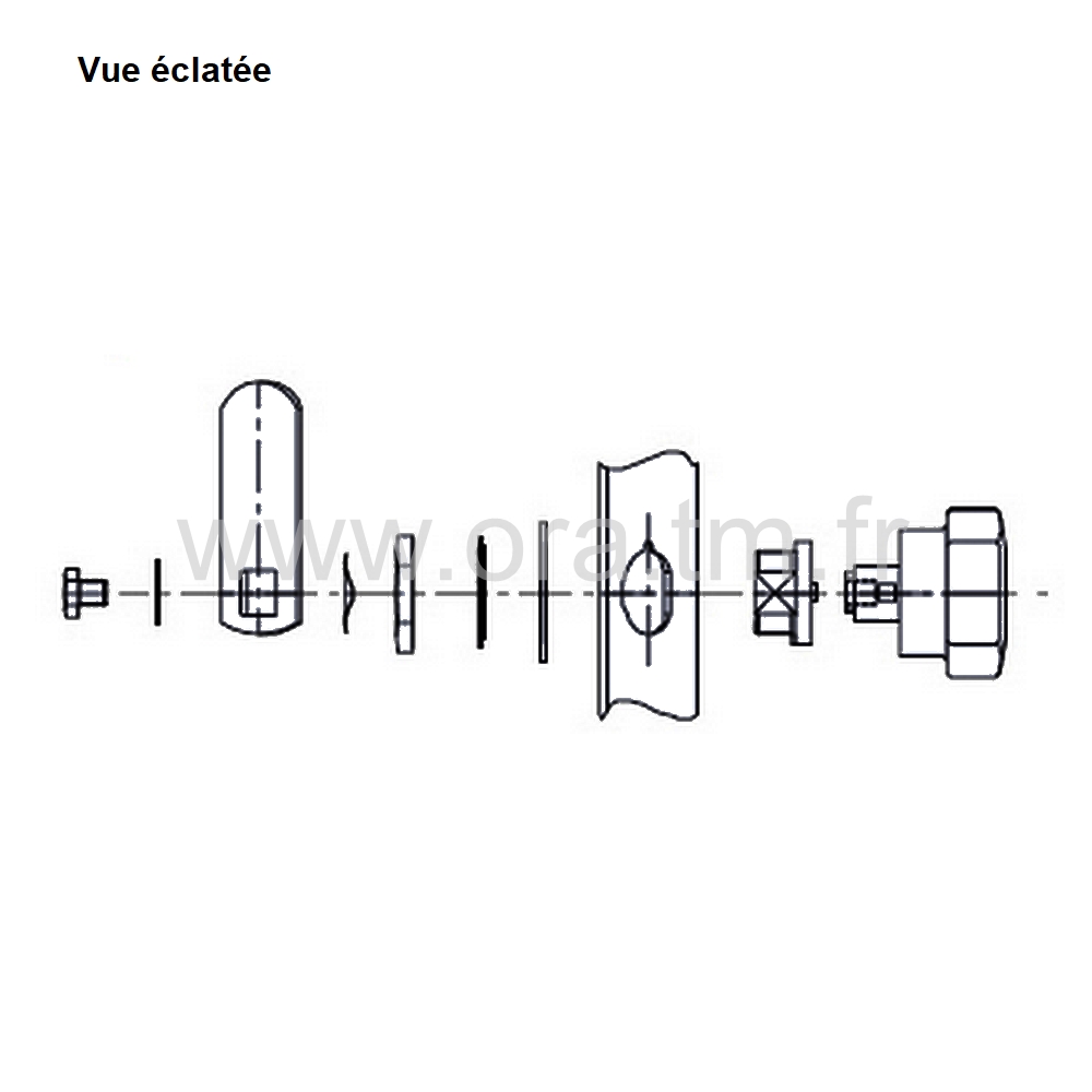 PFR - POIGNEE FERMOIR - SANS SERRURE